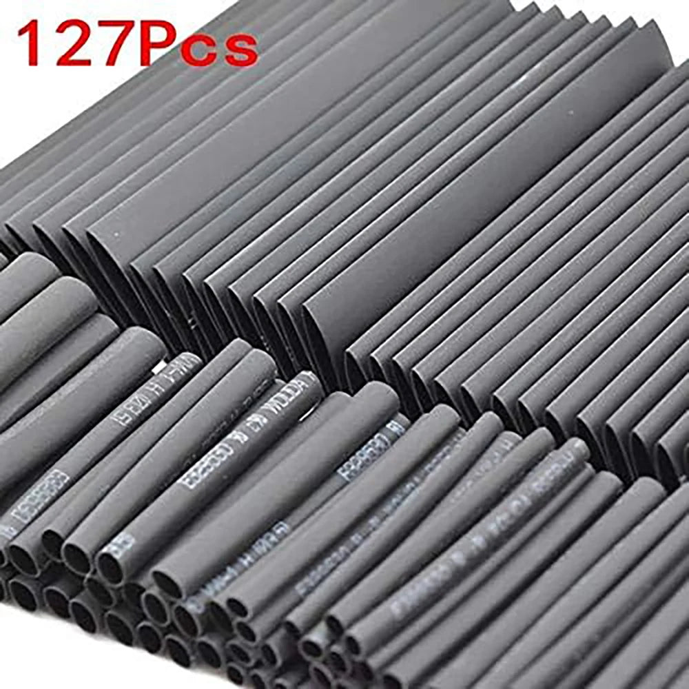 127Pcs Durable Heat Shrink Sleeving Tubing Tube Assortment Kit Electrical Connection Electrical Wire Wrap Cable