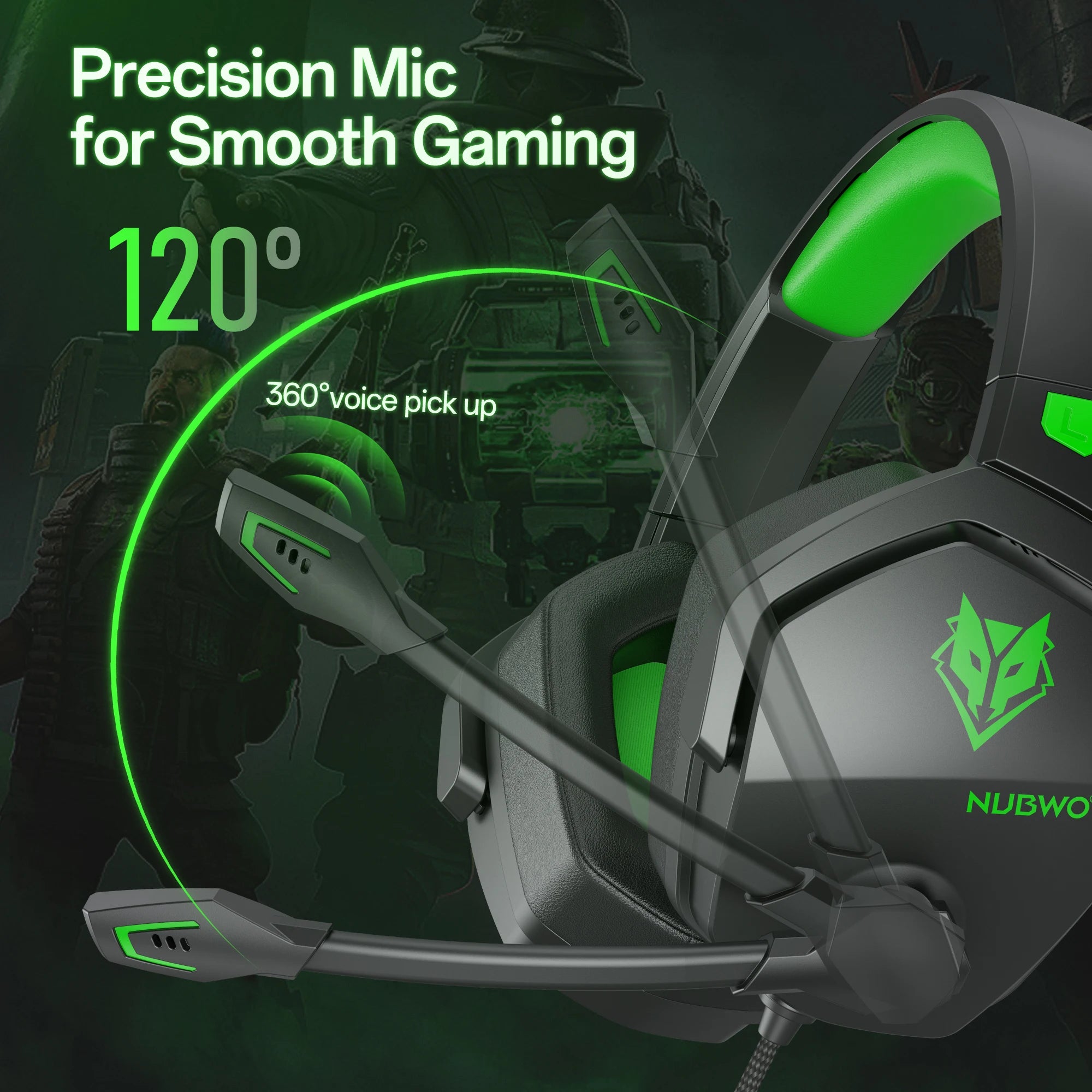 NUBWO N16 Gaming Headset - Noise Canceling Mic Stereo Sound and Comfortable Design Gaming Headphones for PS5 PS4 Xbox