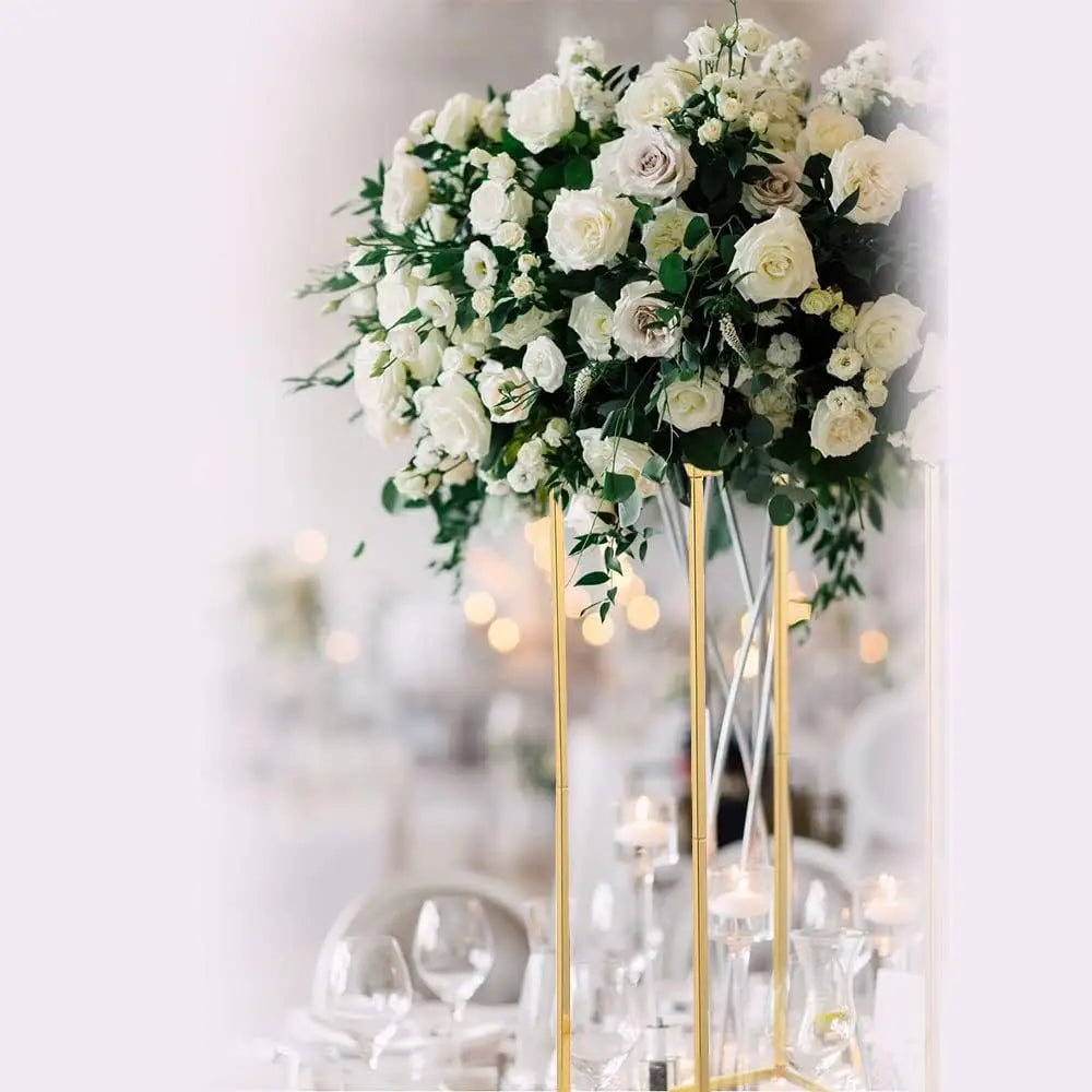 23.6inches Tall Gold Wedding Flower Vase,5pcs Flower Stand Centerpieces for Party Table Decoration - 23.6inches 5pcs