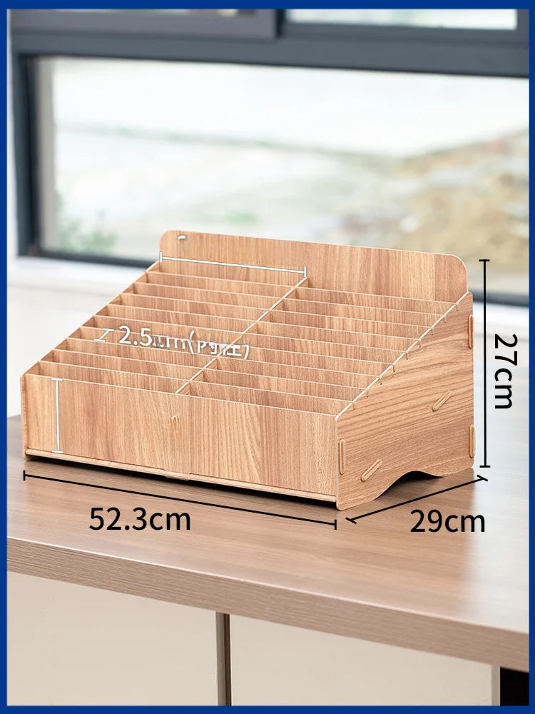 Financial Accounting Document Storage Box Single Receipt Organizer Desktop Storage Box Industrial Sle Wood Made