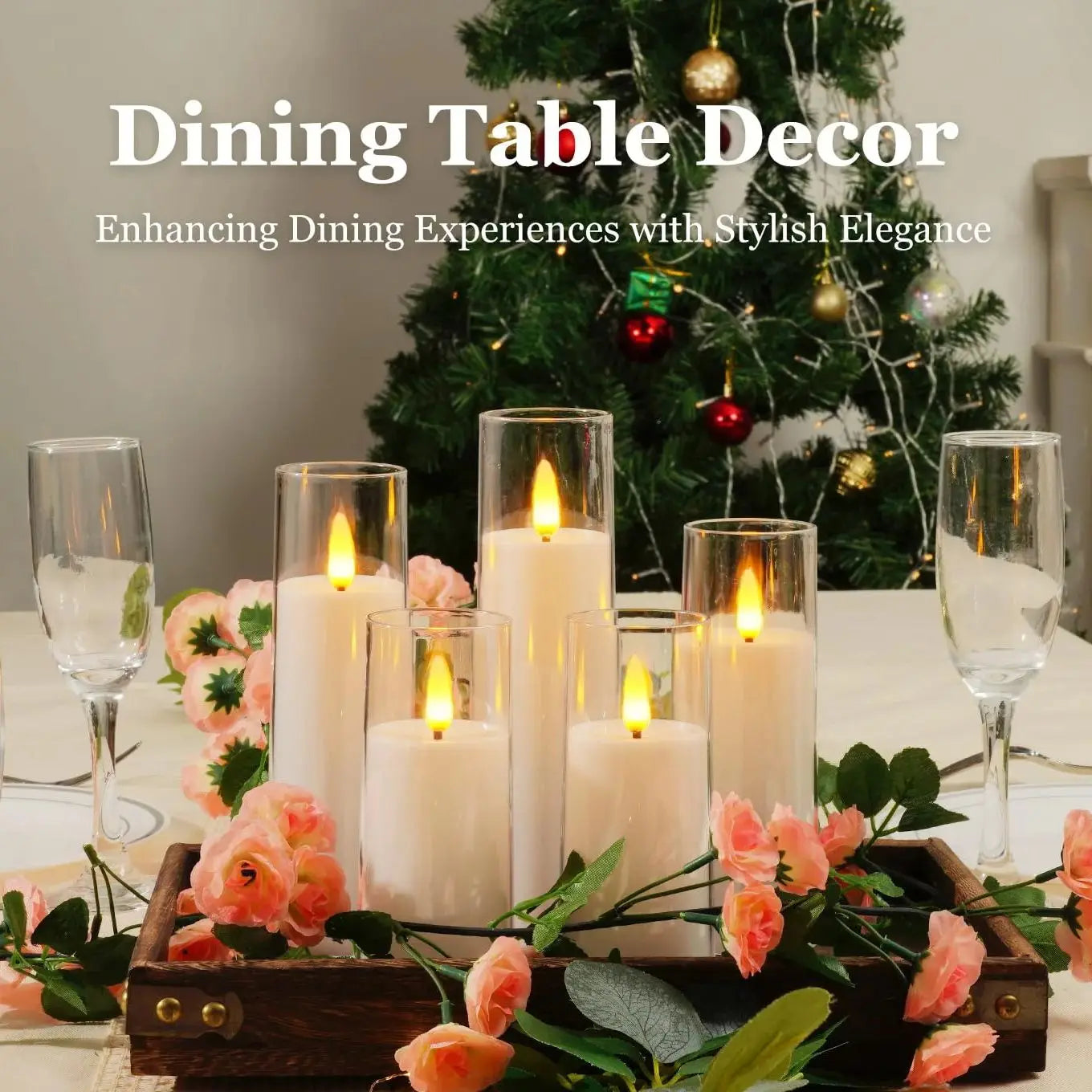 6-90PCS Acrylic Cup Led Candles Wedding Flickering Flameless Candles Battery Operated Artificial Candle Concert