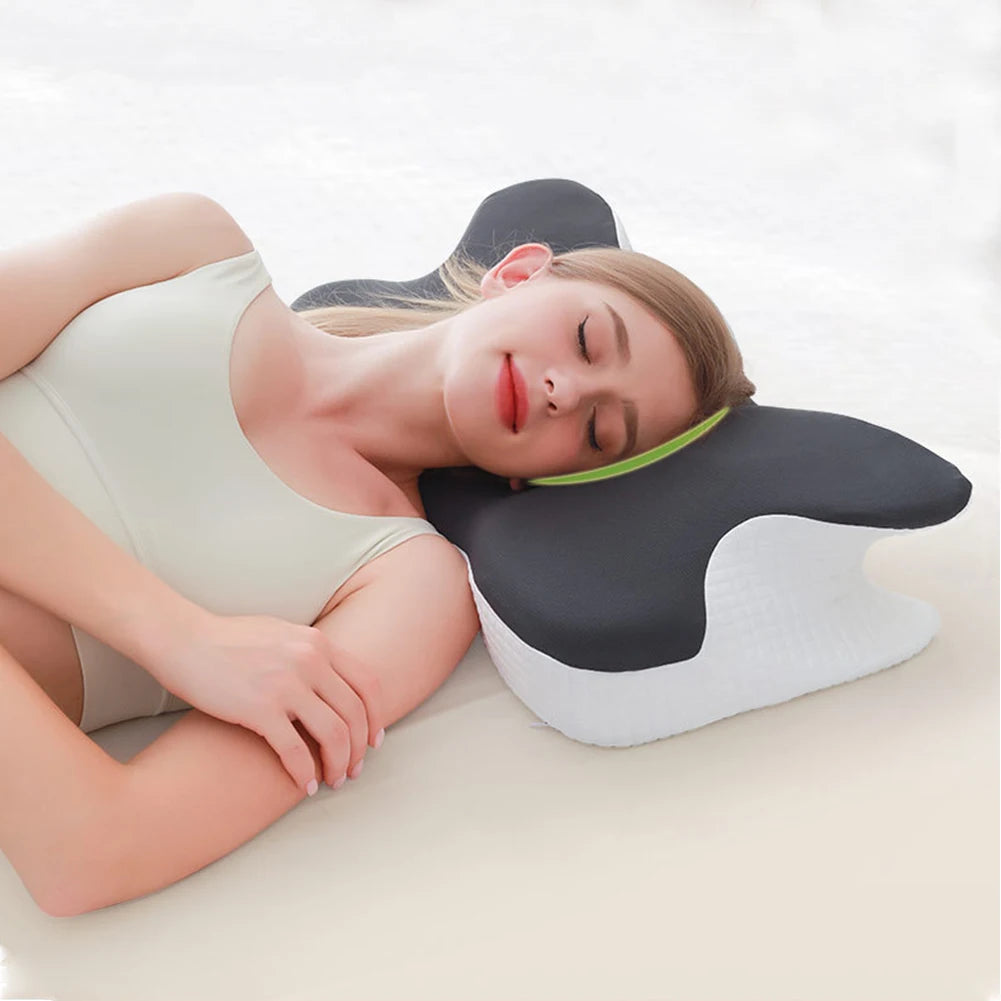 Ergonomic Side Sleeping Butterfly Pillow Comfortable Butterfly Memory Neck Pillow Neck Protection Memory Foam Bedding