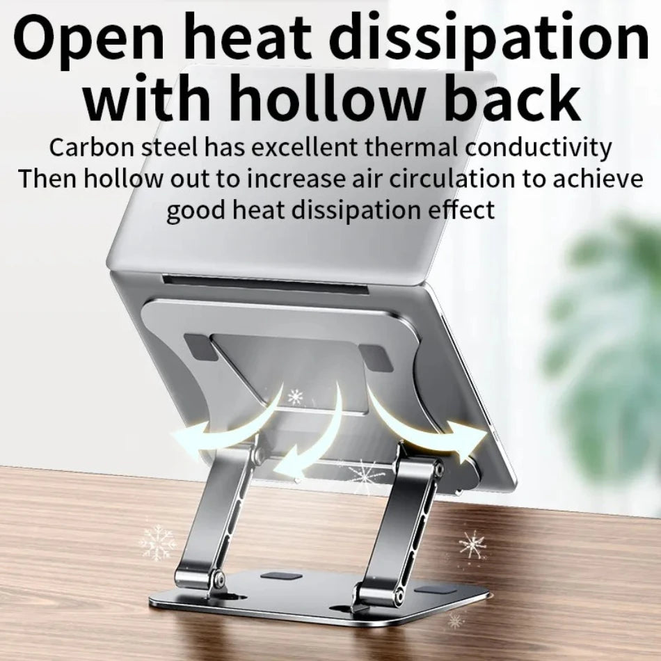 Phone Holder Tablet Stand Adjustable Aluminum Alloy Laptop Up to 17 ’Portable Desktop Folding Station Cooling Support