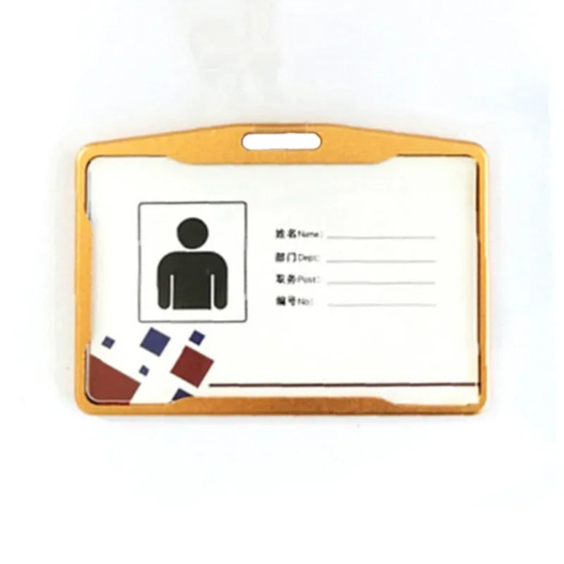1pcs Card Holder High Quality Aluminum Alloy Employee Name ID Card Cover Metal Work Certificate Identity Badge ID