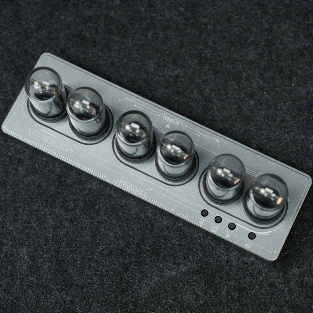 WIFI Control IPS Nixie Tube Alarm Clock with Colorful RGB Lights for Game Room Decoration.DIY Clock Faces