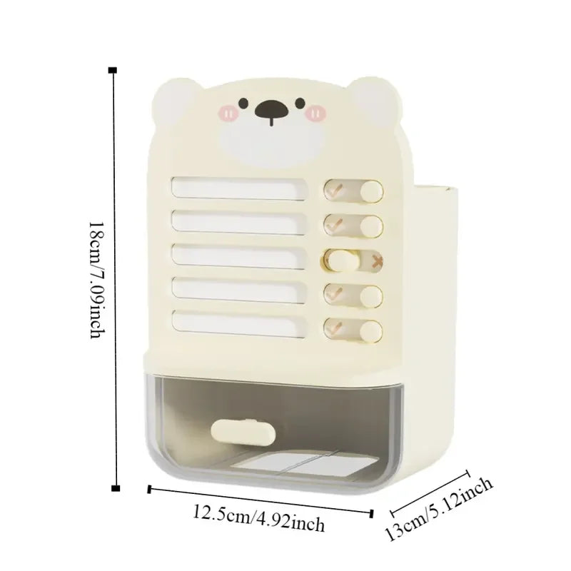 Multi-FunctionalPortable Desktop Organizer With Task List & Storage Pen Holder Office Accessories Desk Stationery Box
