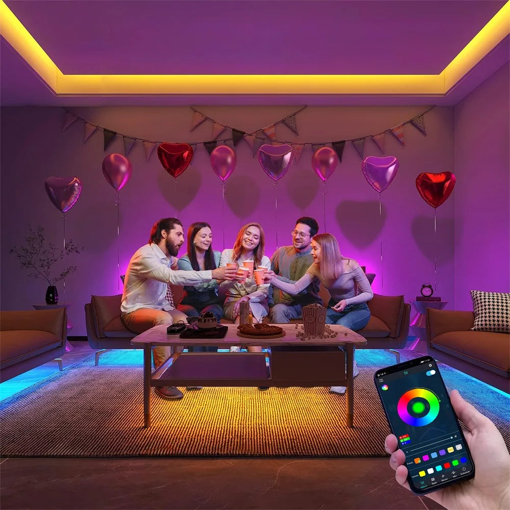 GREATWALL WIFI 100 foot LED strip 50550RGB strip music synchronous color change room home party decoration APP