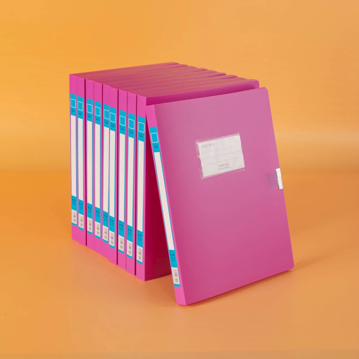 10 thickened A4 File box Office supplies 2/3.5/5.5/7.5CM plastic file box File bag File book folder file box - 10- 2cm