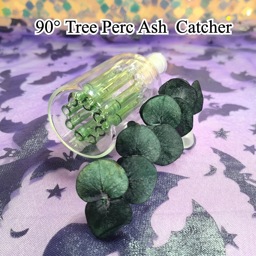 Portable Handmade Glass Vase - Thickened Borosilicate Glass Art - 14mm Perc Ash Catcher - United States / green