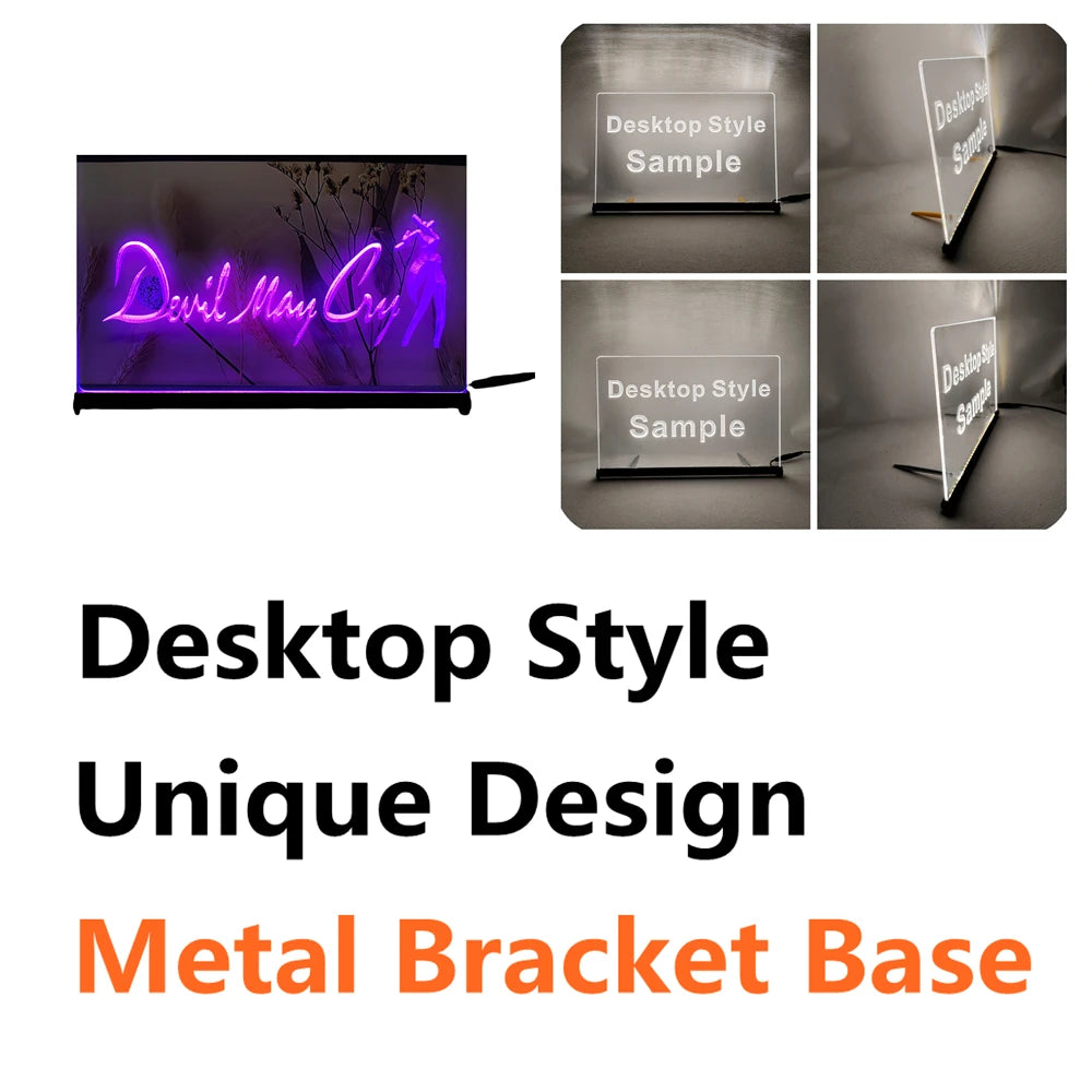 Devil May Cry-3D Carving LED Neon Sign Wall Art for Home,Room,Bedroom,Office,Farmhouse Decor - Violet-Z / EU-30x20cm