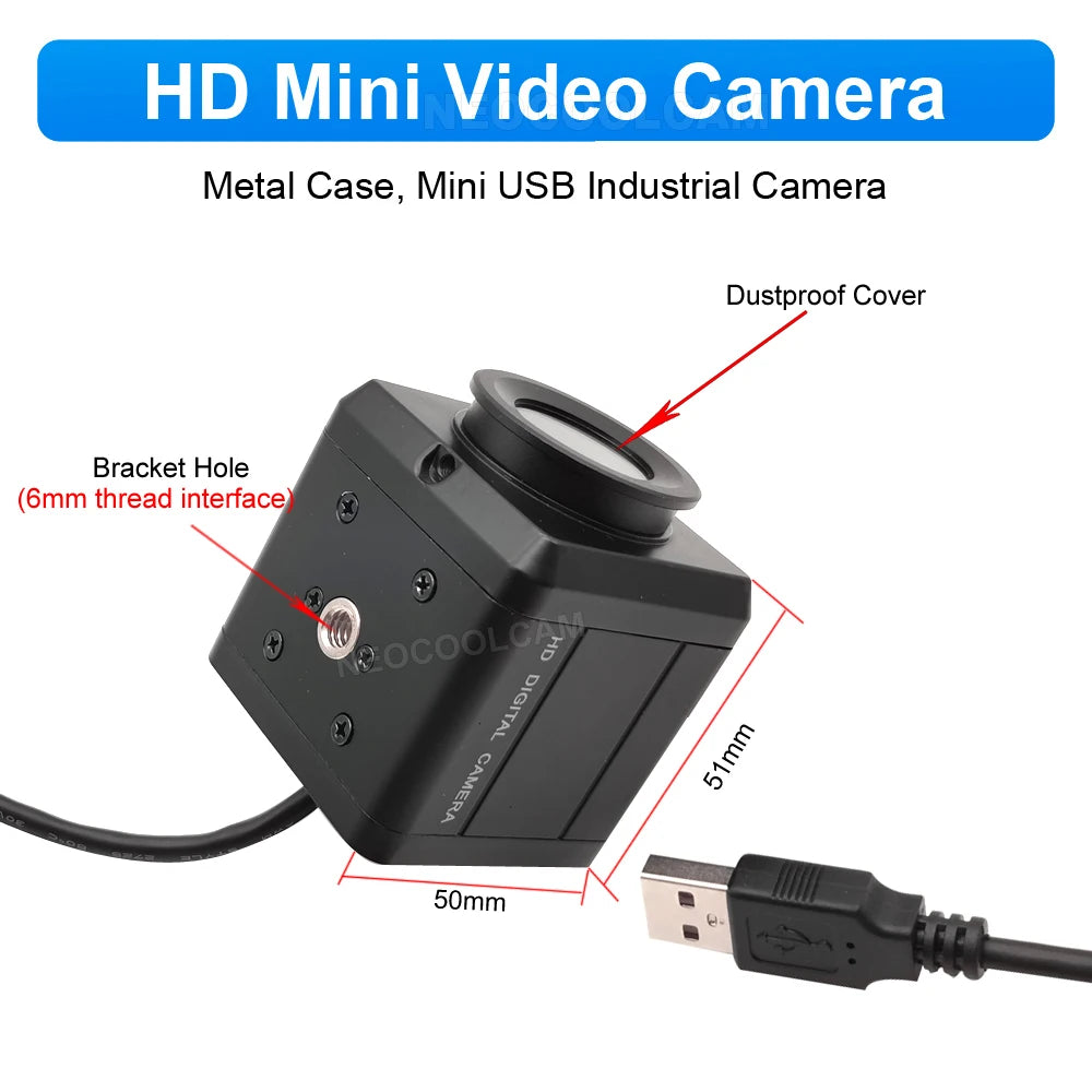 Industrial 4K Webcam PC Laptops 8MP Autofocus USB Mini Camera IMX179 Sensor OTG UVC Plug and Play For Meeting Document