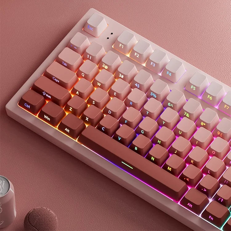 OEM Profile Gradient Keycaps ISO Enter Side Printed PBT Double Shot Keycap For Cherry MX Switch Mechanical Keyboard Key