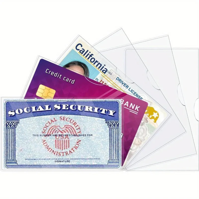 social-security-card-holder-pvc-material-waterproof-durable-scratch-protection-portable