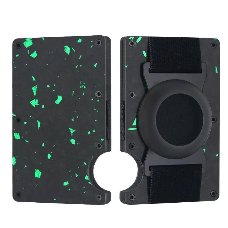 Men Metal Wallet AirTag Holder Aluminum Credit Card Holder Wallet RFID Blocking Slim Wallet for Minimalist Carteira