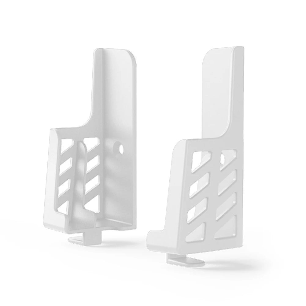 2pcs Adjustable Wall Mount Tablet Holder Universal Phone Frame Stand Bracket Bedroom Storage Support Rack - WHITE