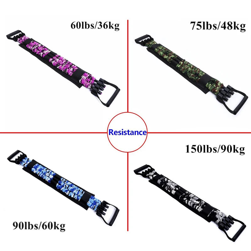 Adjustable Bench Press Bands Set Fitness Bar Push Up Resistance Band Chest Exercise Elastic Rope Arm Expander Home Gym