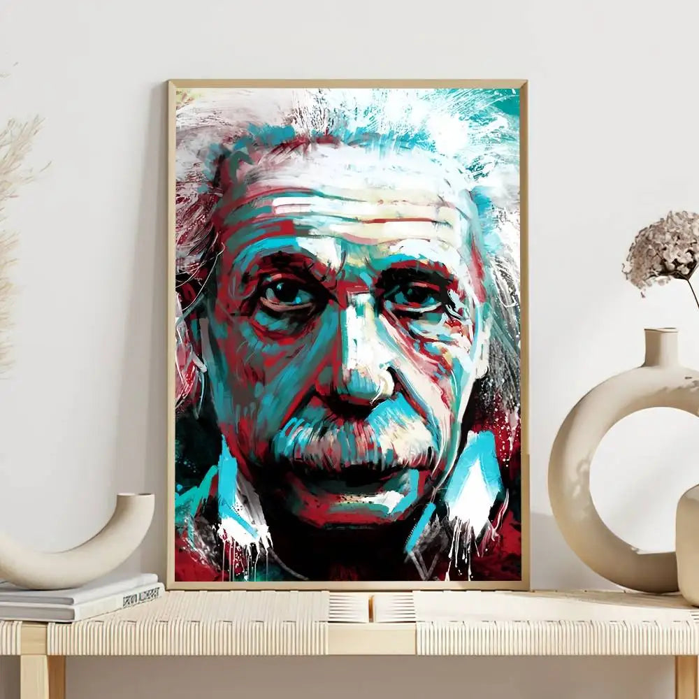 Theoretical Physicist E-Einstein Poster Self Adhesive Painting Living Room Office Decoration Bedroom Home Wall Sticker