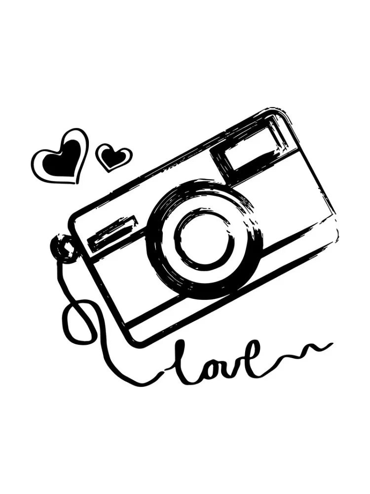 Photography Studio Logo Wall Decal Vinyl Window Sticker Camera Art Decorations for Business Room Office Photo Studio