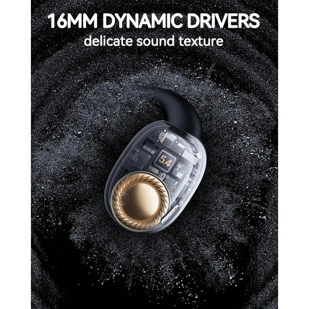 Open Ear Earbuds Bluetooth 5.4 80H Playtime Digital Display Lightweight Earhooks for Running - United States / black