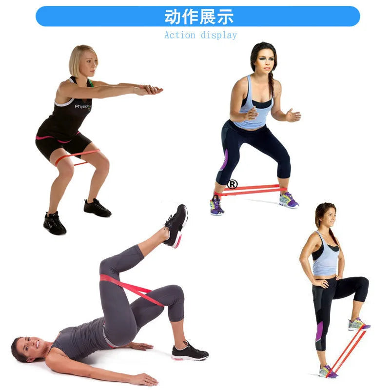 High Elasticity TPE Tensile Band Resistance Band Yoga Fitness Band Stretching Band Multifunctional Hip Loop Elastic Ring