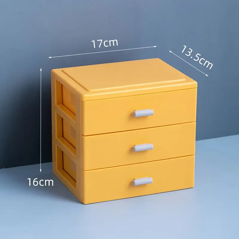 2/3/4 Layers Desktop Organizer Drawer Makeup Storage Box Jewelry Container Large Capacity Mask Office Storage Medicine