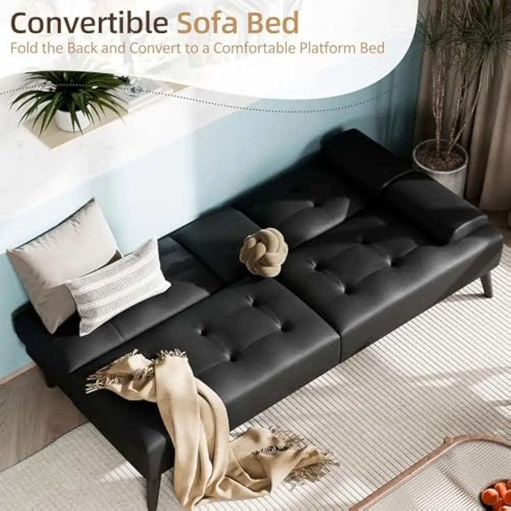 Sofa Bed The multifunctional lounge chair w/Cup Holder& Adjustment Detachable Armrests Ideal for Living Room Sofas