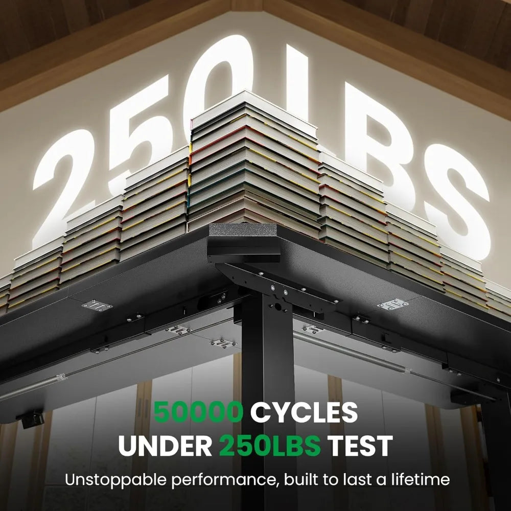 L-Shaped Standing Desk- 75 x 63 Inch Adjustable Corner Standing Desk with Charging Station - L Shape Sit Stand Table