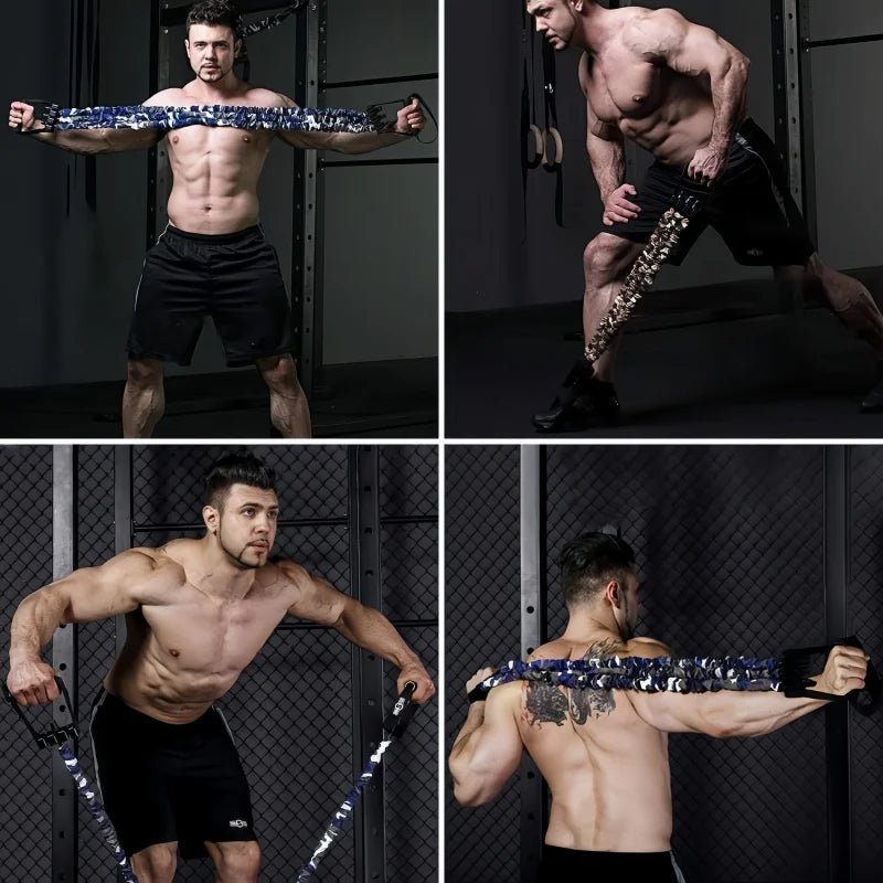 Chest Expander Resistance Band Elastic Pull Rope Strength Trainer Home Gym Fitness Equipment Adjustable Dumbbell Chest