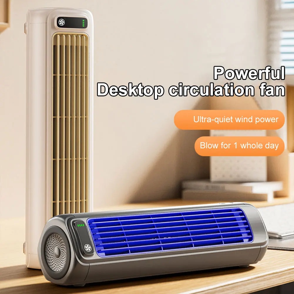 2000/1200mAh Portable Fan Electric Fan Air Conditioner Fan Quiet Wall Mount Desk Fan Tower Fan 3 Speed Rechargeable
