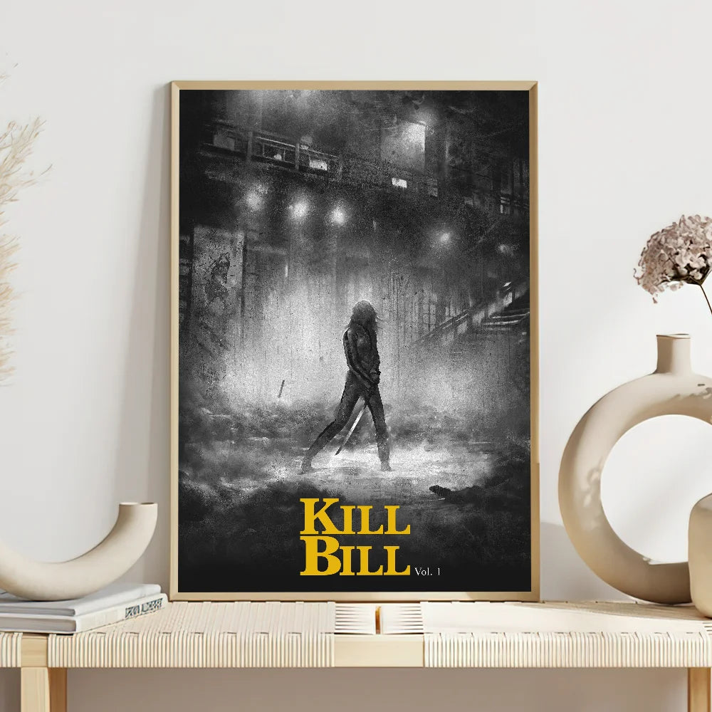 Moive Kill Bill Poster Self Adhesive Painting Living Room Office Decoration Bedroom Home Wall Sticker Prints - 57X90cm