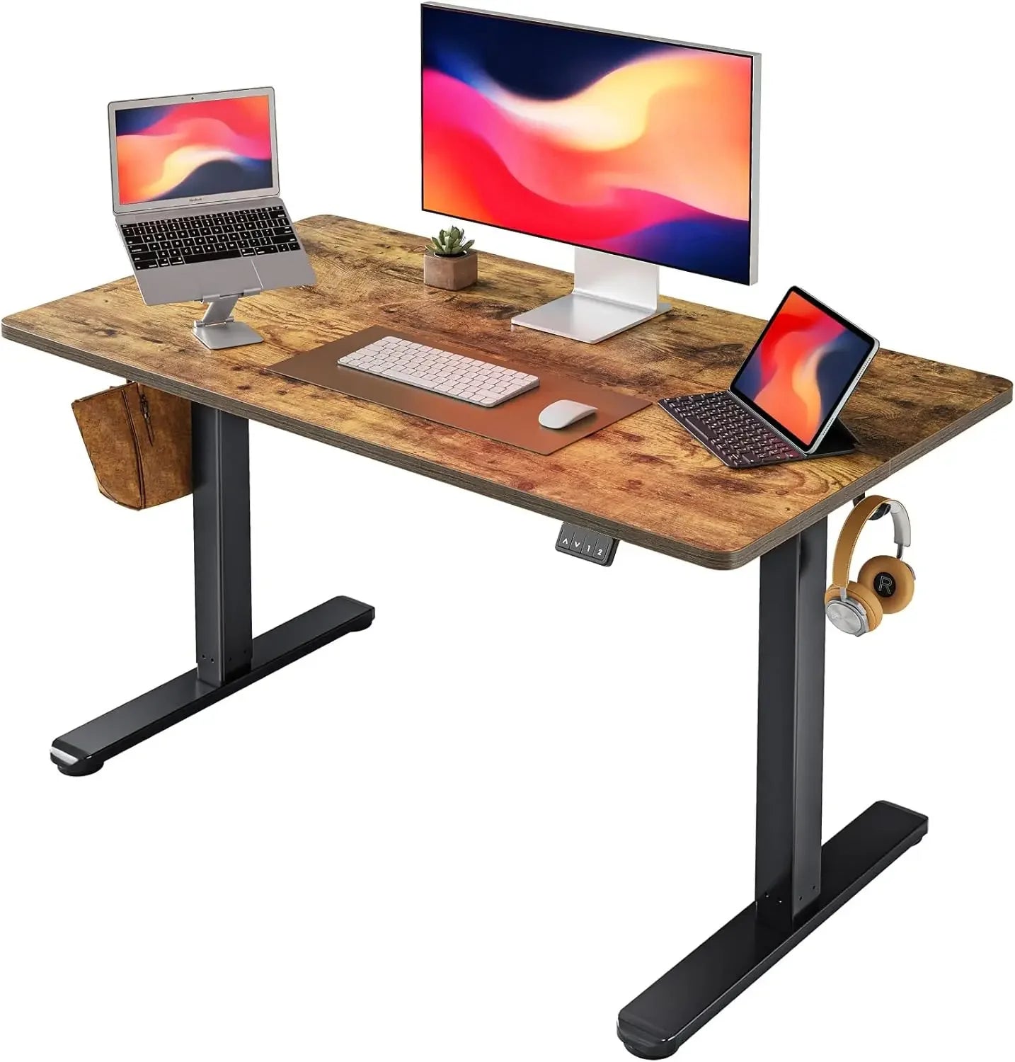 Electric Standing Desk 55 x 24 Inches Height Adjustable Stand up Desk Sit Stand Home Office Desk Computer Desk