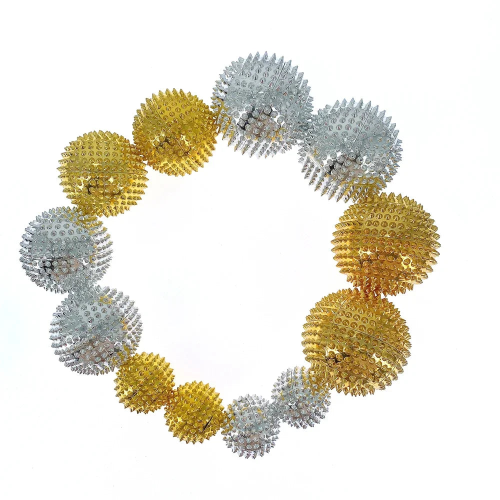 1Pair Yoga Fitness Ball Magnetic Therapy Massager Magnet Hand Acupuncture Ball Acupoint Needle Massage Men Women