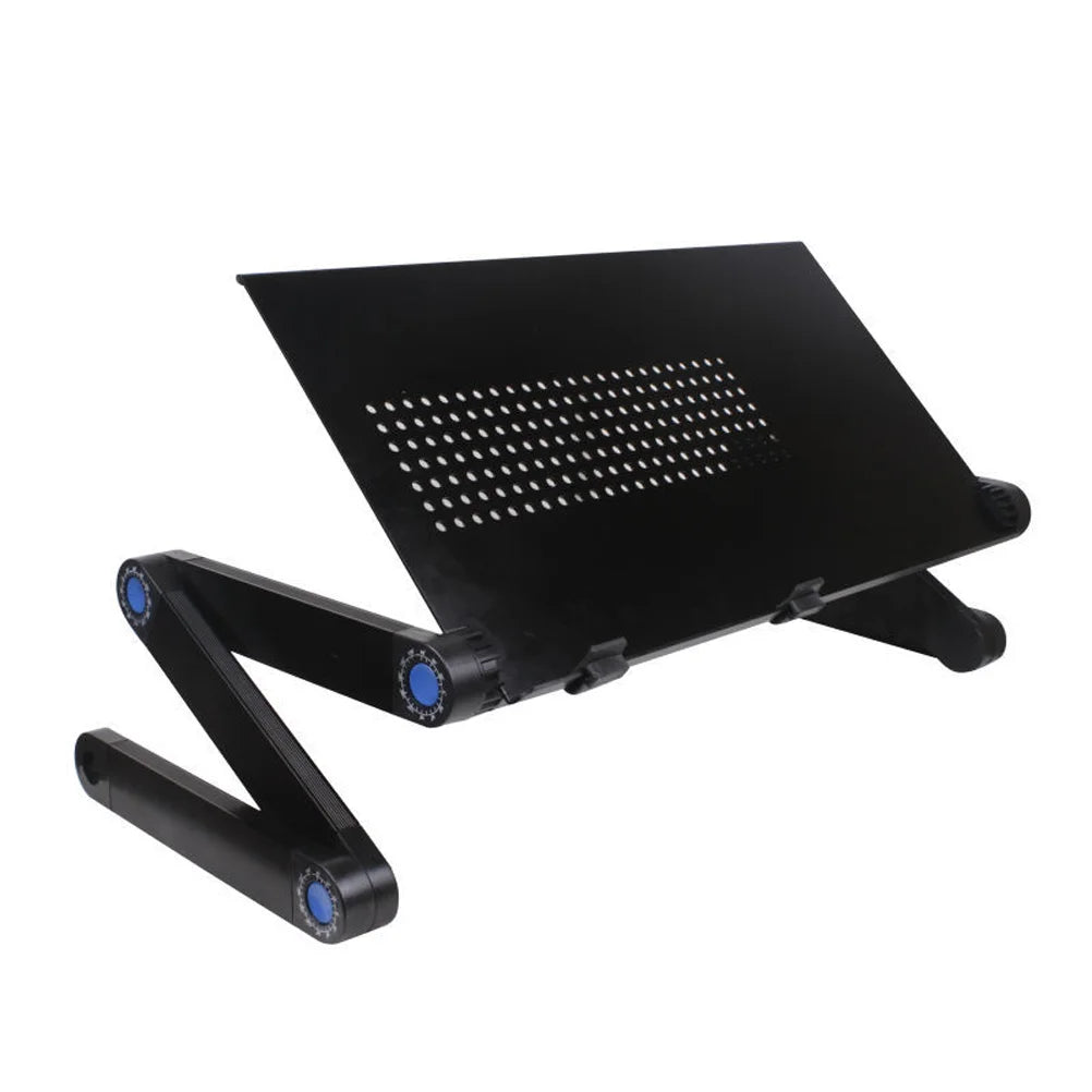 Portable Laptop Stand 2-Fold Structure Metal Legs Freely Adjustable Height Anywhere Use Foldable Standing Desk