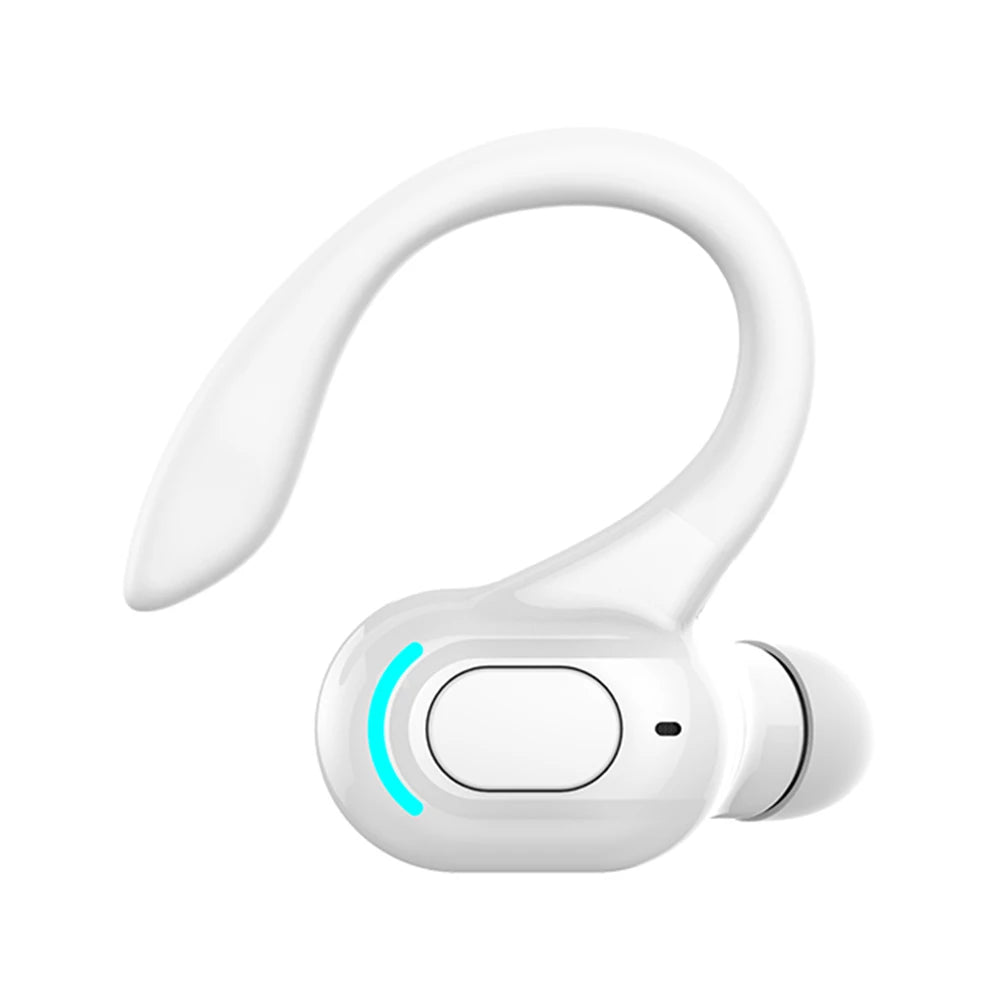 Waterproof Hanging Ear Earbuds Bluetooth-compatible Wireless Business Headset - WHITE / United States