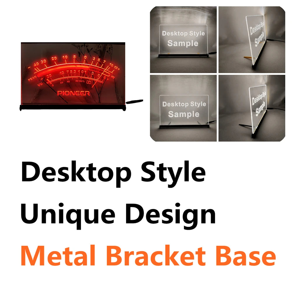 Pioneer Peak VU dB LED Neon Sign-3D Carving Wall Art for Home,Room,Bedroom,Office,Farmhouse Decor - Red-Z / AU-30x20cm