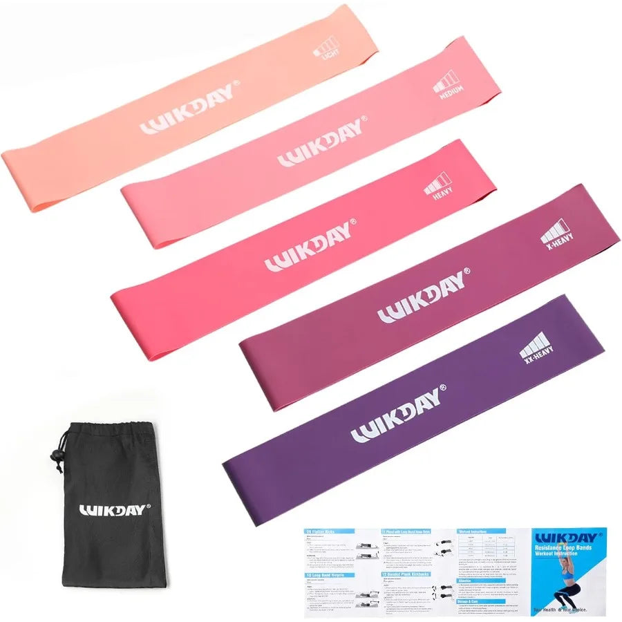 5Pcs Resistance Bands for Working Out Exercise Loop Bands Workout Bands Set for Body Stretching Crossfit Training Home