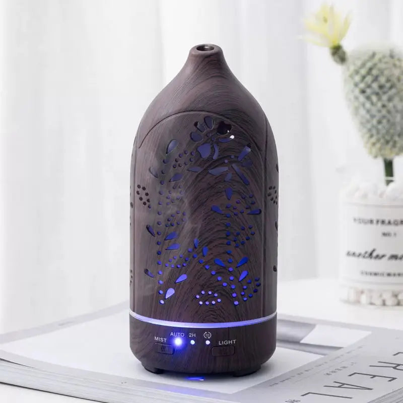 Ultrasonic Essential Oil Diffuser with LED lights 100ml Water Tank Adjustable Cool Mist Modes for Aromatherapy