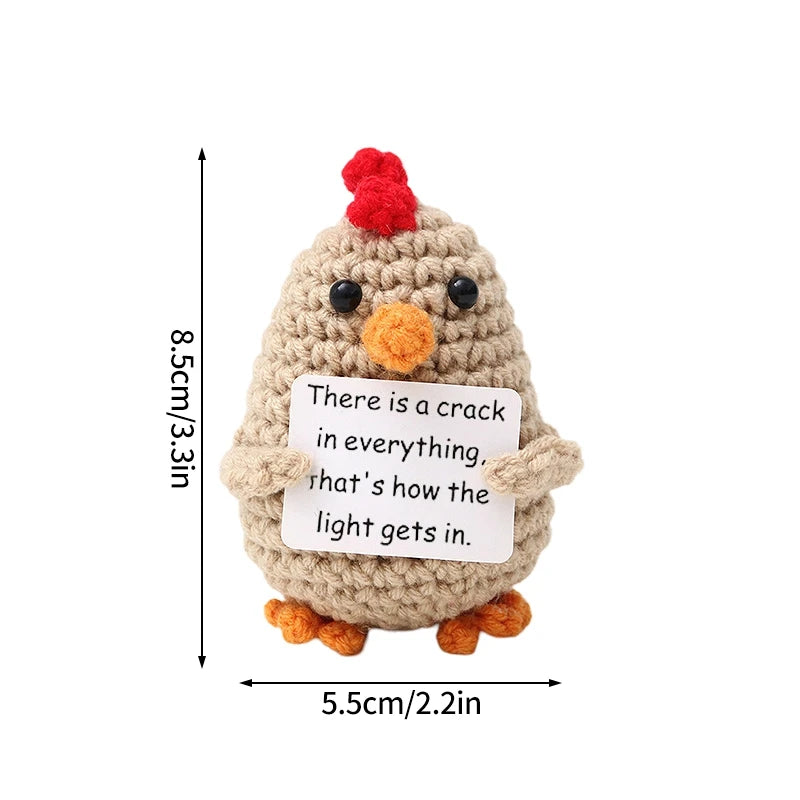 Crochet Ornament Finished Positive Figures Crochet Animals Chicken Desk Accessories Home Office Decor Christmas New