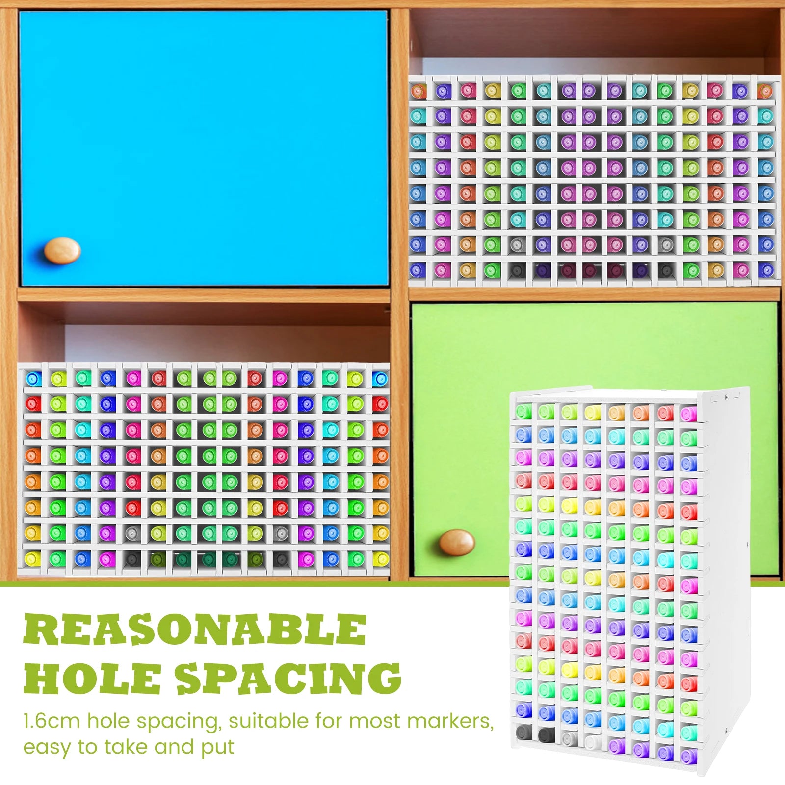 120/180 Slots Marker Pencil Storage Rack Large Capacity Desktop Marker Organizer Colored Pencil Stationery Store Pencil