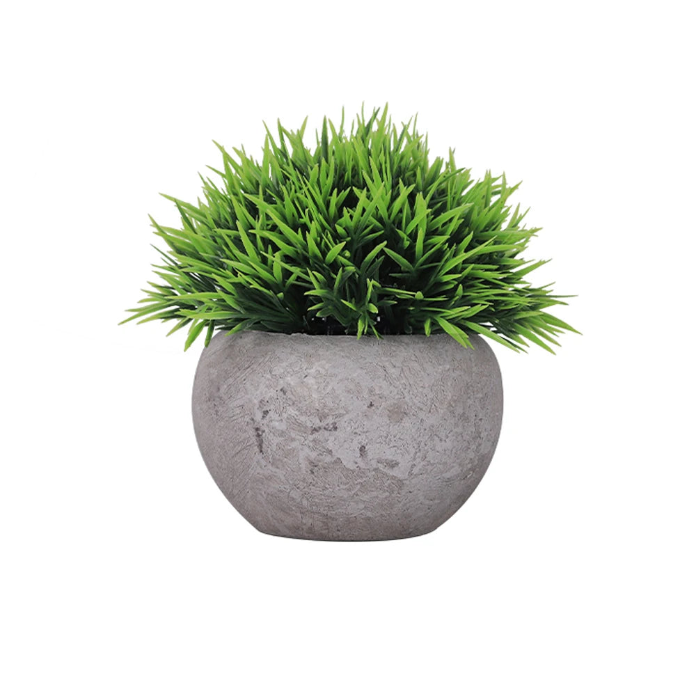 1 Pack Lifelike Plastic Potted Plant - Green Artificial Plants for Home/Office Decor Fake Greenery Indoor/Outdoor