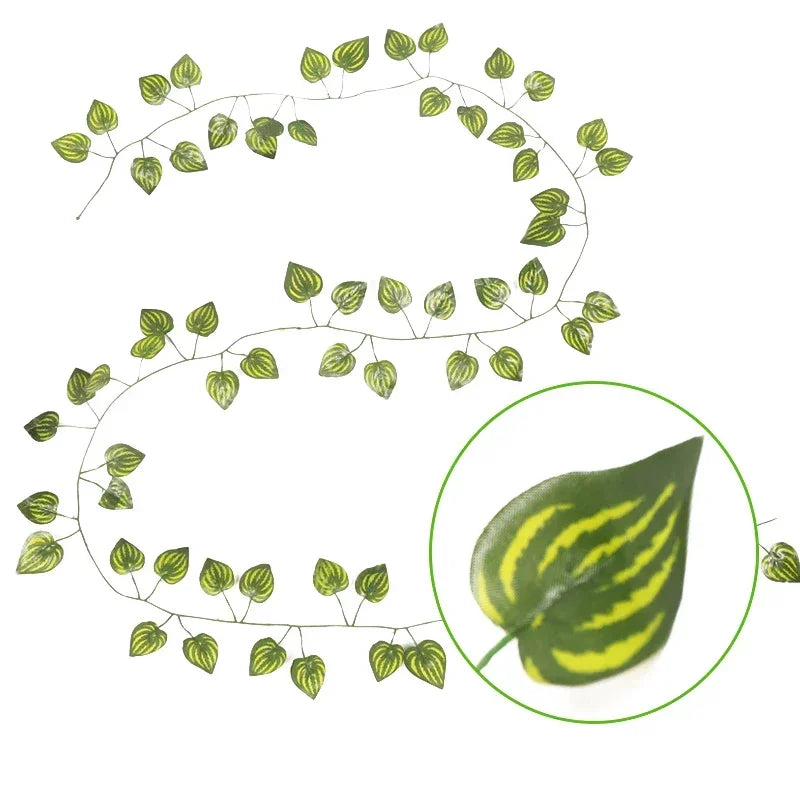 230cm 72 Leaves Vine Artificial Hanging Plants Liana Silk Fake Ivy Leave for Wall Green Garland Decoration Home Decor