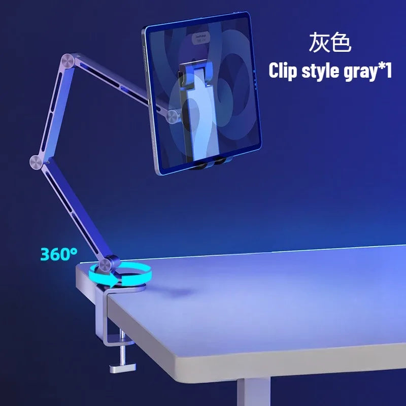 Dktop Magnetic Tablet Phone Stand Magnetic Phone Adjustable Boom Arm Stand Suitable for iPad Lazy Folding Aluminum