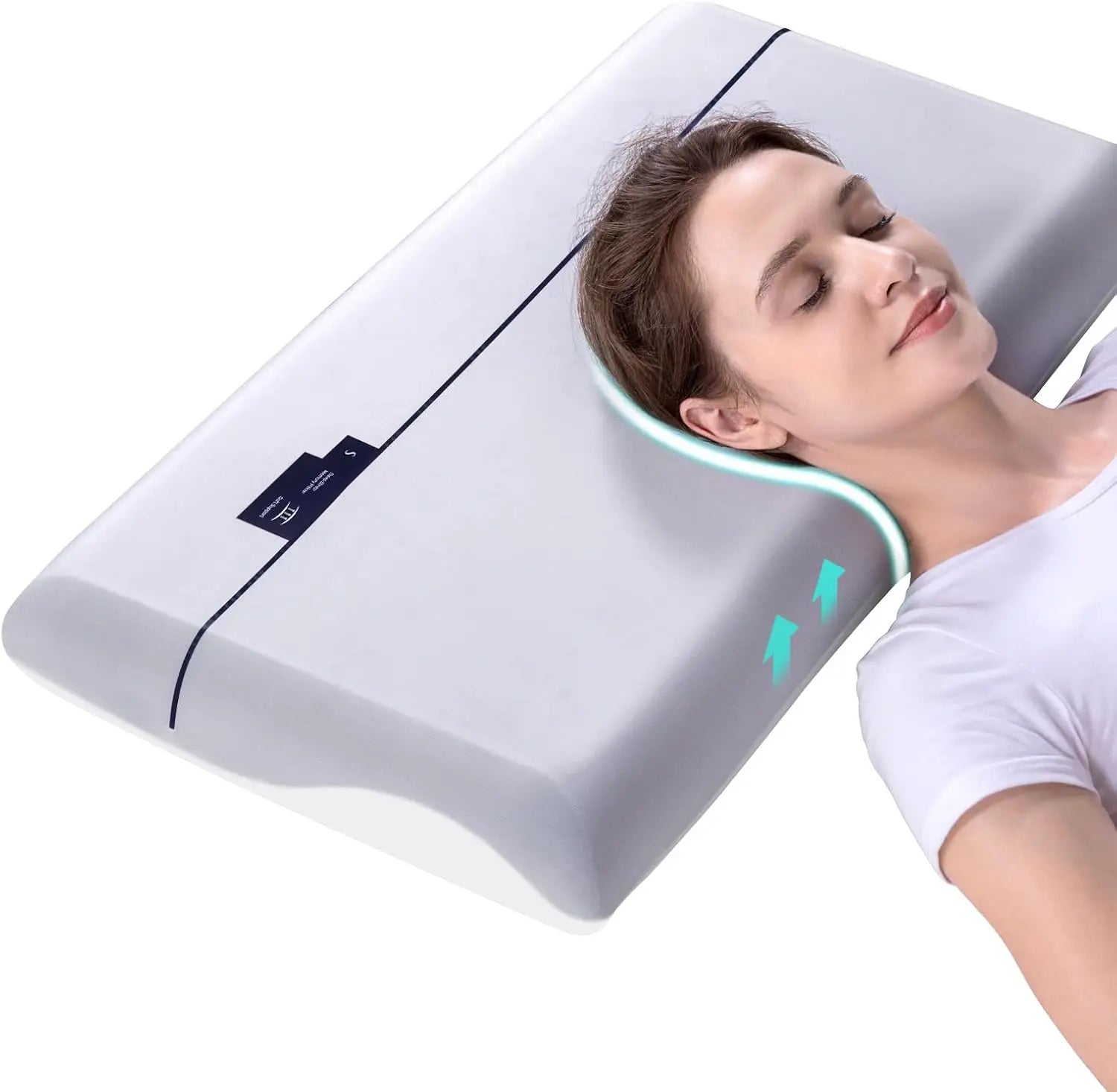 Cooling Memory Foam Pillows,Cervical Neck Pillow for Neck Pain Relief,Soft and Cooling for Back Side Sleeper Pillow