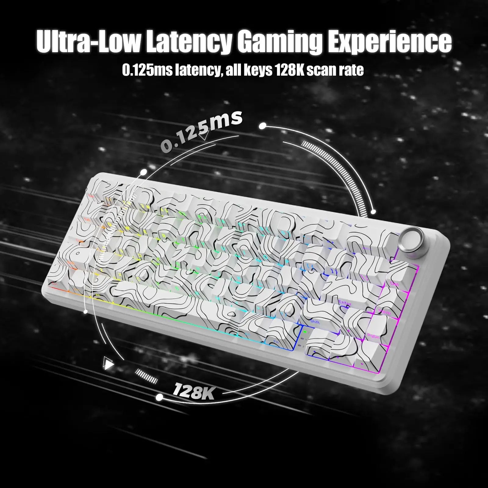 ATTACK SHARK X65PRO HE Rapid Trigger Wireless Gaming Keyboard 0.01mm RT Accuracy 8KHz Polling Rate Tri-Mode Magnetic