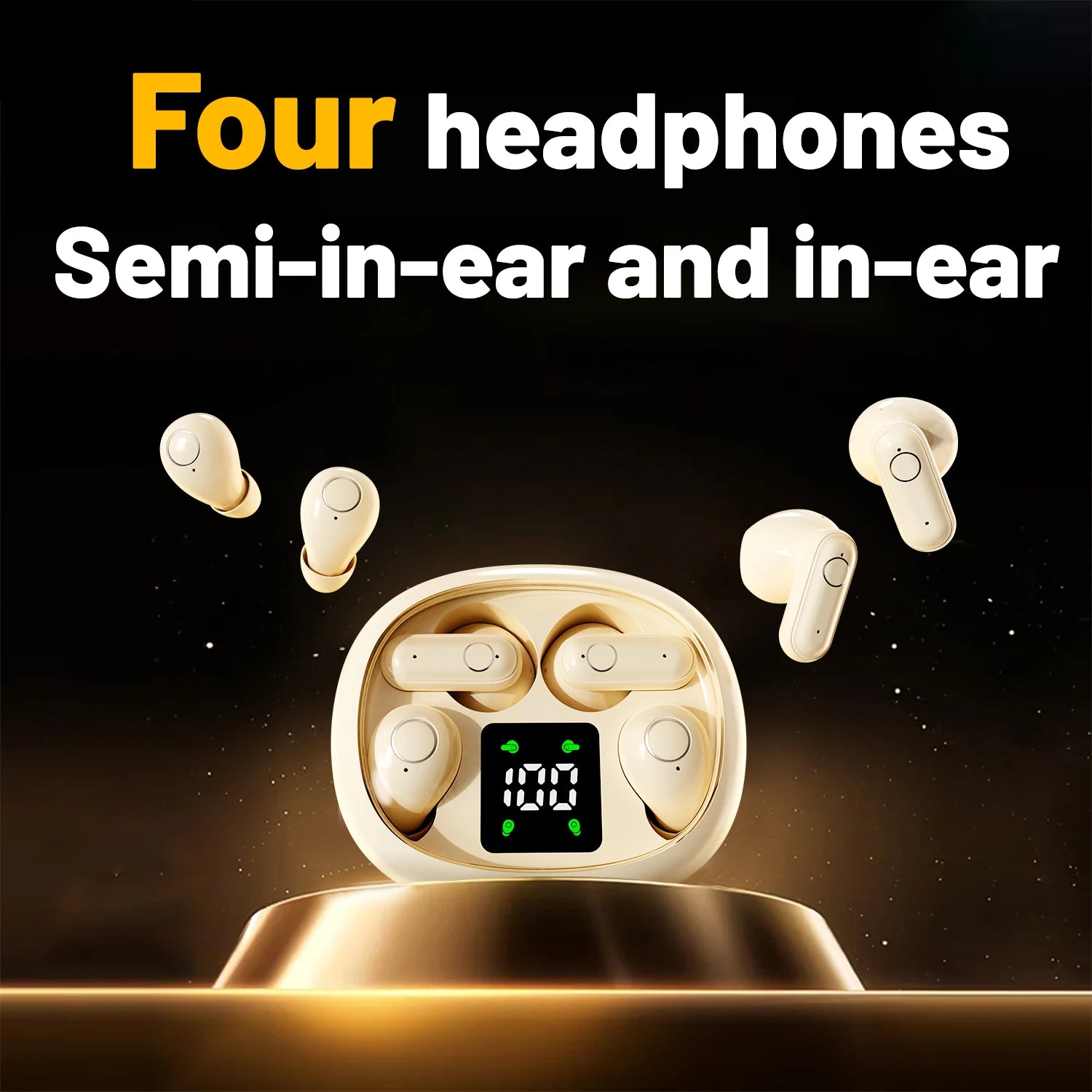 Mini Sleep Earbuds Sports Wireless Bluetooth Earphones HiFi Bass Stereo Dual Sound Quality Bluetooth Headphones Noise