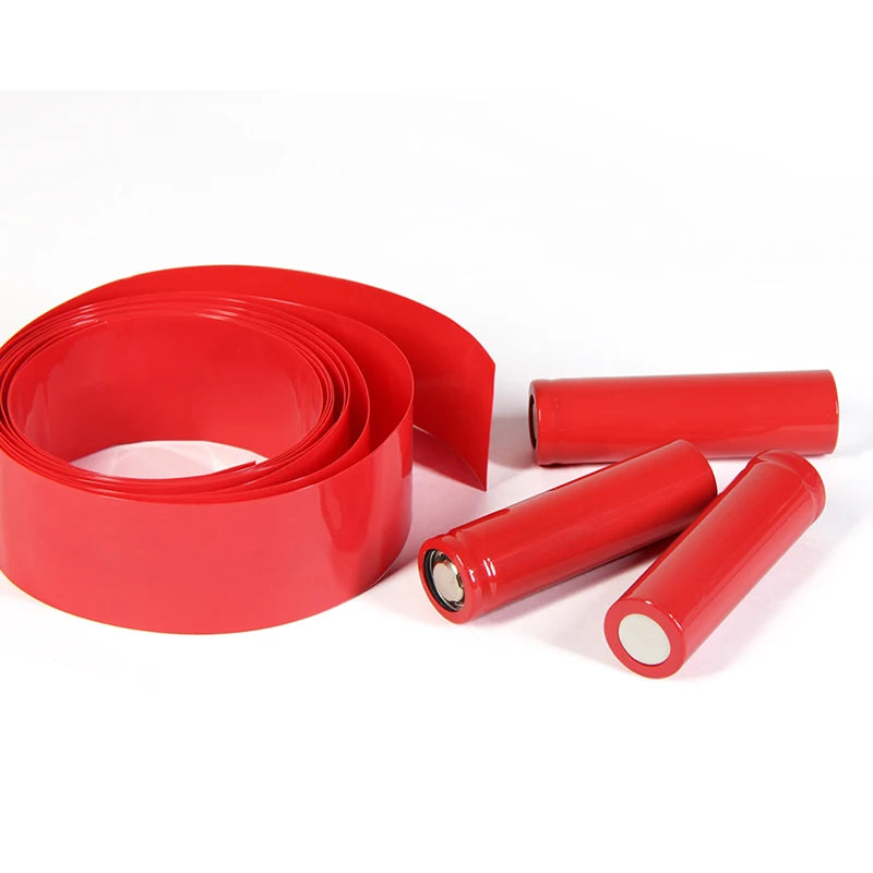 1/5/10/20M Red PVC Heat Shrink Tube 7mm ~ 280mm 18650 Lipo Battery Pack Insulated Film Wrap Lithium Case Protection