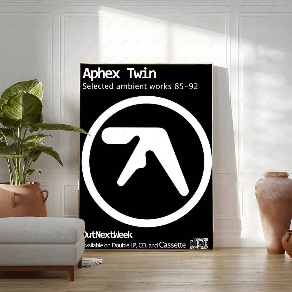 DJ A-Aphex T-Twin Cool Album Poster Multi-Purpose Wall Art for Living Room Bedroom Office Hallway Bar Home Decor Gift