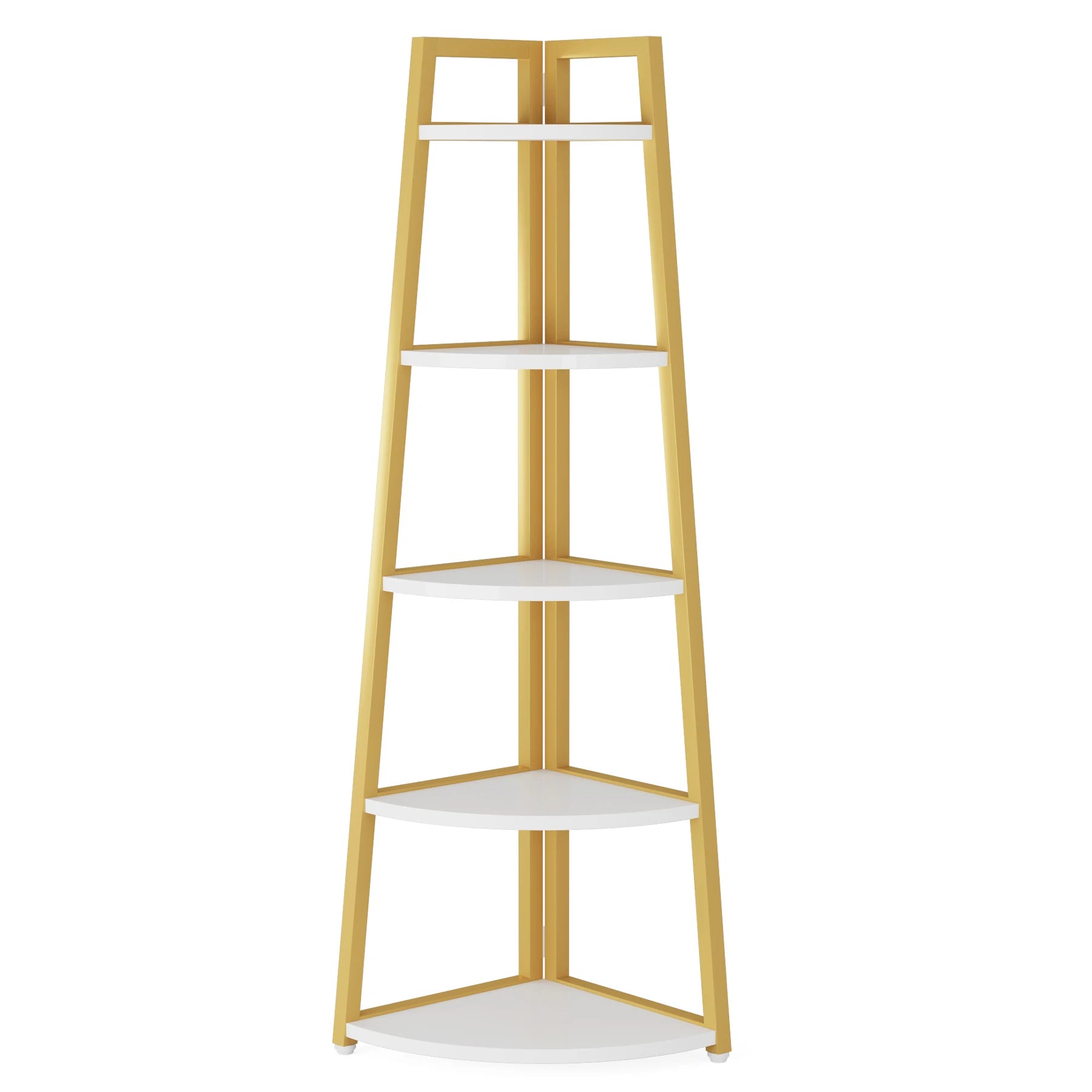 Tribesigns Bookcase Corner Book Shelf Rack Wood Bookshelf Storage Shelves - Yellow / United States