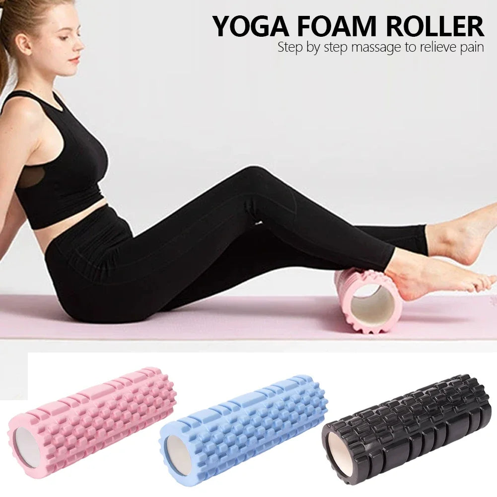 30cm Yoga Column Gym Fitness Pilates Foam Roller Exercise Back Massage Roller Yoga Brick Home Fitness Equipment - Foam