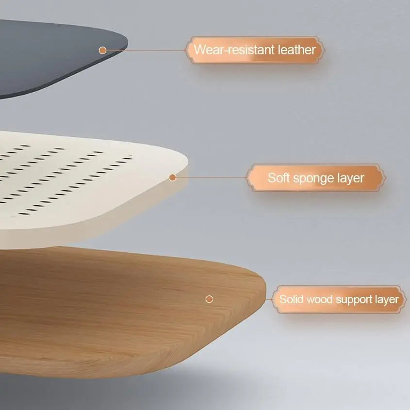 Foot Stool Saddle Cushion Vanity Stool Modern Concave Ottoman with Upholstered Seat for Entryway Bedroom Patio Living